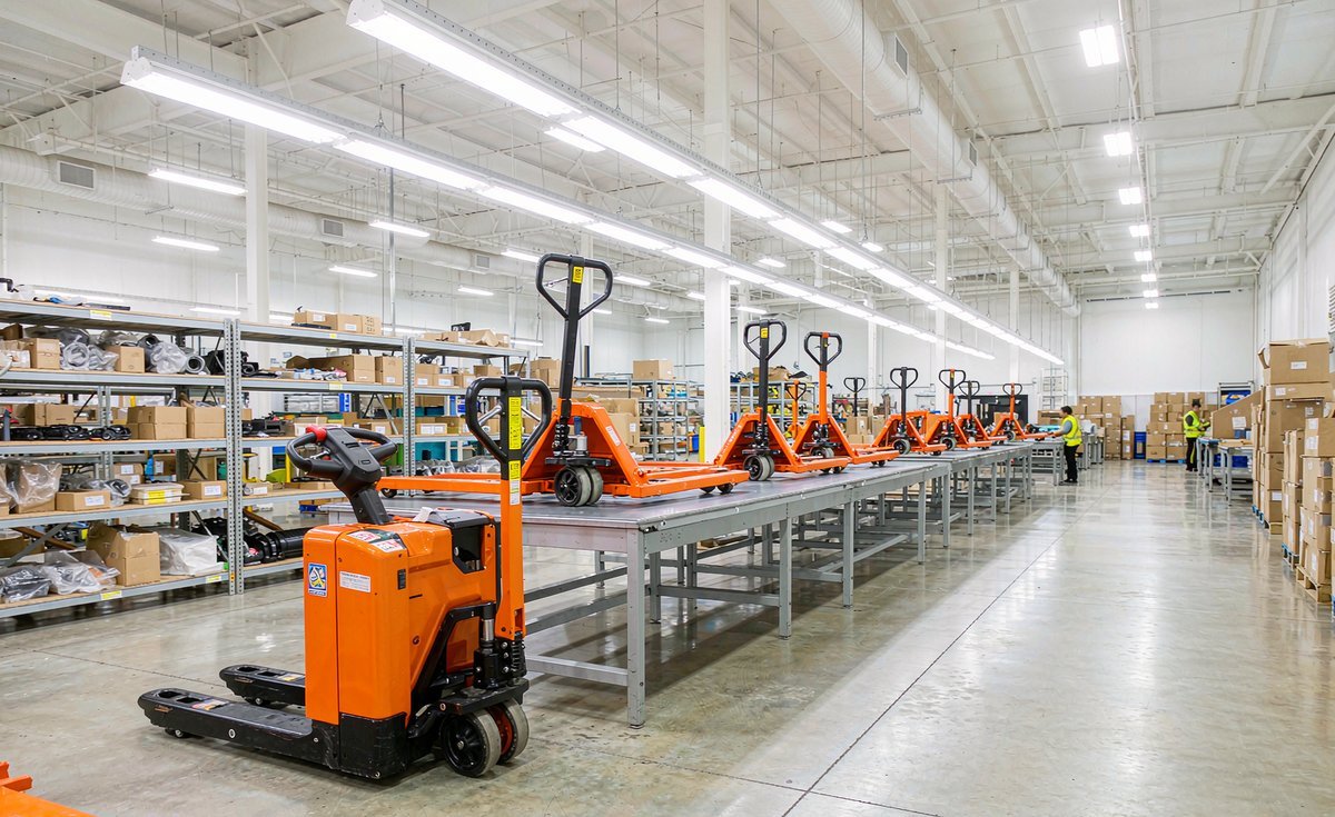 Manual pallet truck factory production line Shandong China
